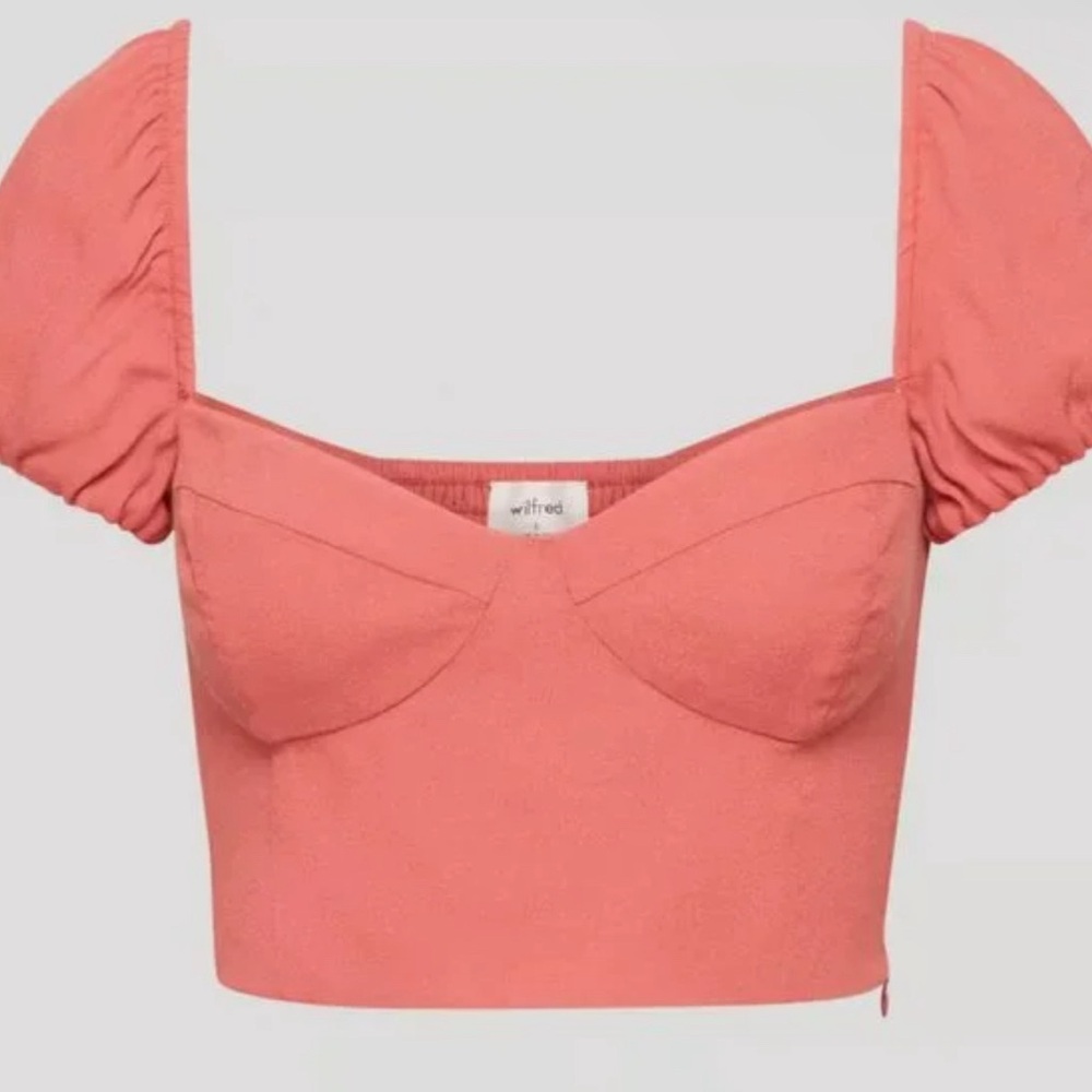Aritzia | Wilfred | Novella Cap Sleeve Crop Top
